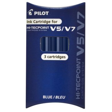 Étui de 3 recharges V5/V7 bleue