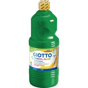 Flacon de 1L de gouache liquide lavable GIOTTO, coloris vert foncé
