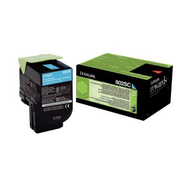 Lexmark 80C2SC0 toner laser cyan  authentique