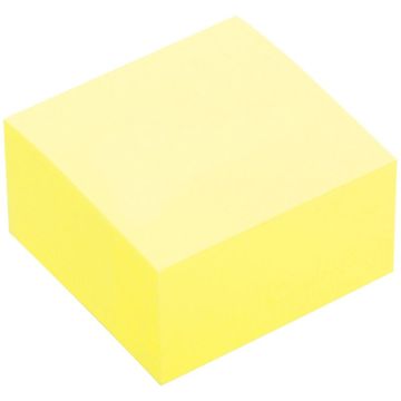 Bloc de 400 feuilles notes repositionnables 75 x 75 mm jaune pastel