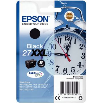 Epson RÉVEIL / 27XXL cartouche jet d'encre noire très haute capacité authentique (T279140)