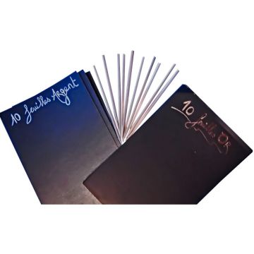 Pochette de 20 feuilles à gratter coloris or et argent