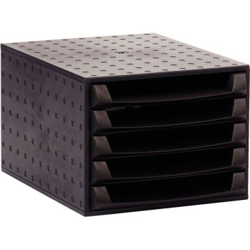 Module 5 tiroirs THE BOX noir