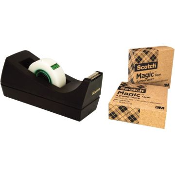 Pack dévidoir C38 noir + 3 rouleaux Magic Green