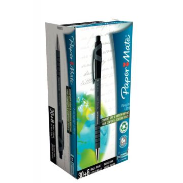 Pack de 36 stylos Flexgrip Ultra noirs dont 6 gratuits