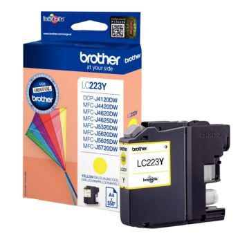 Brother CERF-VOLANT cartouche jet d'encre jaune authentique (LC223Y)
