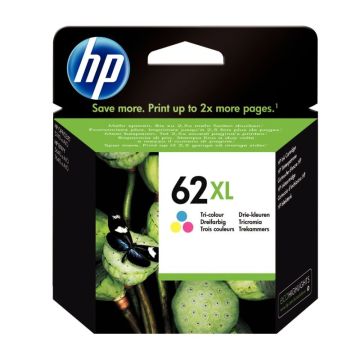 HP 62XL cartouche d'encre trois couleurs grande capacité authentique (C2P07AE)