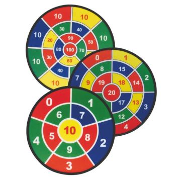 Sachet de 3 cibles diamètre 45cm avec 9 balles