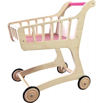 Chariot de supermarché en bois