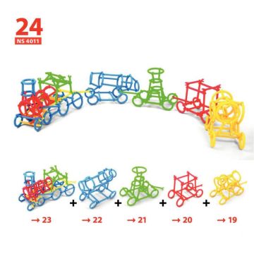 Boite de 24 fiches d'activités pour le jeu de construction FLEXO 24653