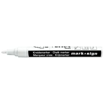 Marqueur craie pointe ogive 2-4mm blanc