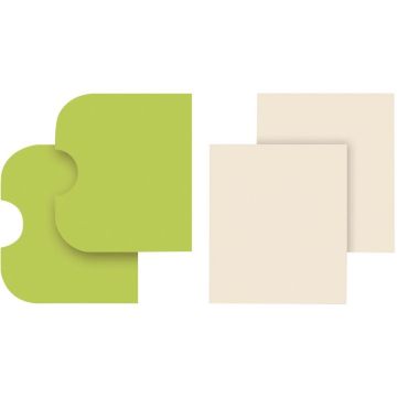 Lot de 2 portes + 2 étagères pour l'ilot d'activités 28263, coloris VERT