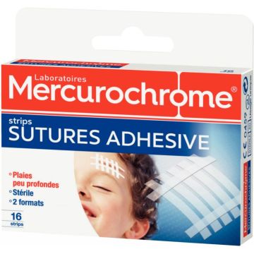 Boites de 16 pansements sutures adhésives