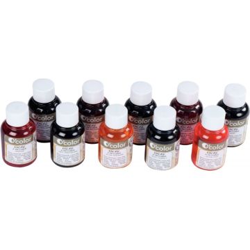 Coffret de 10 Flacons de 60 ml d'encre à dessiner coloris assortis