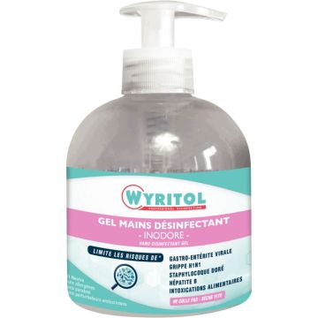 Flacon pompe 300ml gel hydroalcoolique neutre