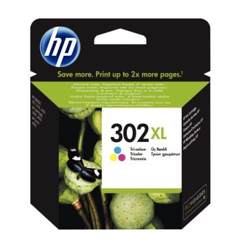 HP 302XL cartouche d'encre trois couleurs grande capacité authentique (F6U67AE)