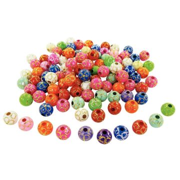 Sachet d'environ 500 perles pointillés or