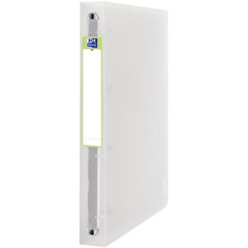 Classeur 4 anneaux OXFORD 2nd Life en polypropylène recyclé, dos 4 cm, format A4+, incolore