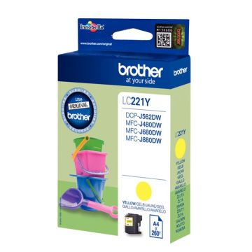 Cartouche jet d'encre à la marque Brother LC221Y jaune