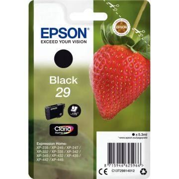 Epson FRAISE / 29 cartouche jet d'encre noire authentique (T298140)