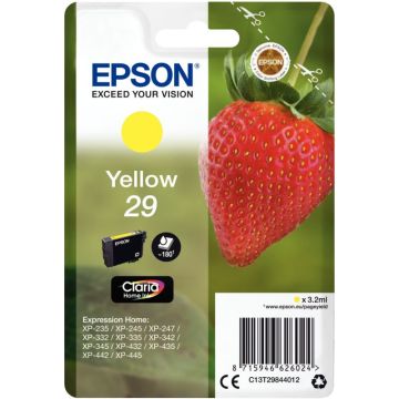 Epson FRAISE / 29 cartouche jet d'encre jaune authentique (T298440)