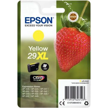 Epson FRAISE / 29XL cartouche jet d'encre jaune haute capacité authentique (T299440)