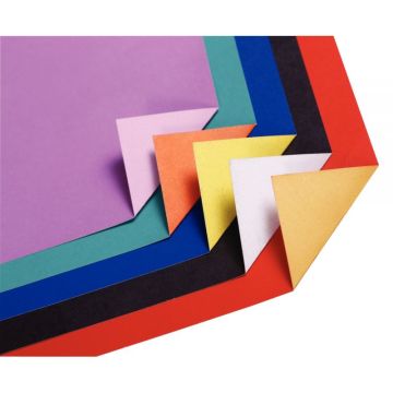 Paquet de 25 feuilles CARTOLINE bicolore 50x65 cm assortiS