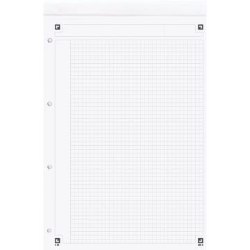 Bloc NOTEPAD 80 feuilles perforées 4 trous détachables 21x32 cm papier 80g blanc ligné 6 mm