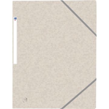 Chemise 3 rabats à élastiques TOP FILE+ en carte lustrée 4/10ème 390g beige