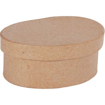 Lot de 10 boîtes en carton brun forme ovale
