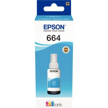 Epson 664 flacon d'encre cyan authentique (T664240)