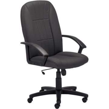 Fauteuil Mefisto simili cuir noir
