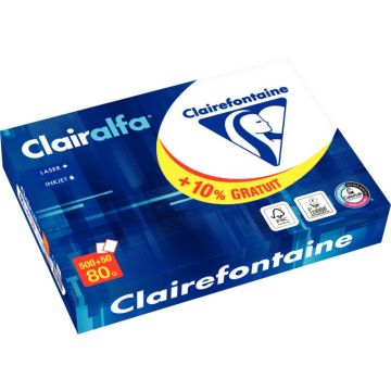 Ramette de 550 feuilles format A4 80g blanc CLAIRALFA