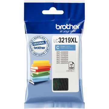 Brother LIVRE cartouche jet d'encre cyan haute capacité authentique (LC3219XLC)