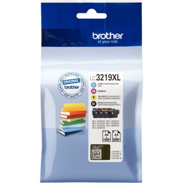 Brother LIVRE pack de 4 cartouches jet d'encre noire, cyan, magenta et jaune haute capacité authentique (LC3219XLVALBP)