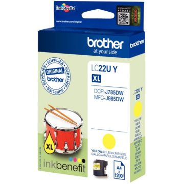 Brother TAMBOUR cartouche jet d'encre jaune ultra haute capacité authentique (LC22UY)