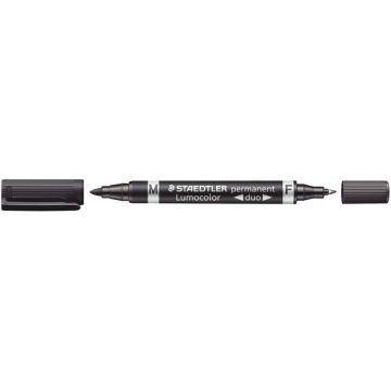 Marqueur permanent Lumocolor Duo noir