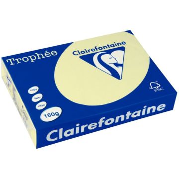 Paquet de 250 feuilles format A4 160g canari CLAIREFONTAINE