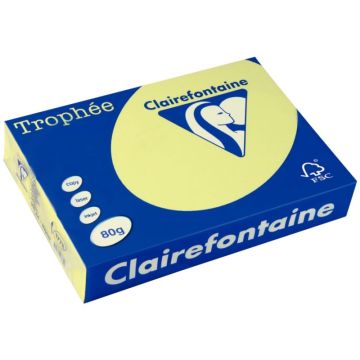 Ramette de 500 feuilles format A3 80g jonquille CLAIREFONTAINE