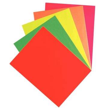 Paquet de 50 feuilles affiche 90g format A4 5 couleurs fluo