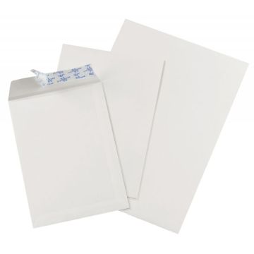 Paquet de 50 pochettes blanches 162x229mm 90g bande siliconée
