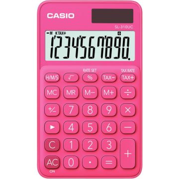 Calculatrice de poche Casio 10 chiffres SL-310UC corail