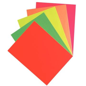 Paquet de 50 feuilles affiche 29,7x42cm 5 couleurs fluo