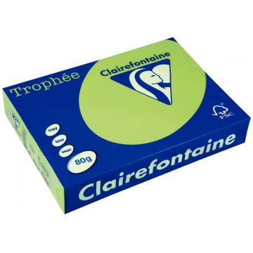 Ramette de 500 feuilles format A4 80g vert fluo CLAIREFONTAINE