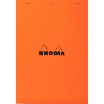 Bloc de bureau RHODIA 80 feuilles, format A5, quadrillé 5x5, papier blanc 80g