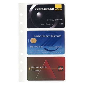 Paquet de 5 pochettes pour cartes de visites Exatime 17