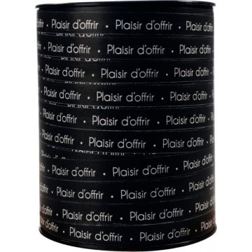 Bobine de bolduc Plaisir d'offrir 250mx10mm couleur noir et blanc