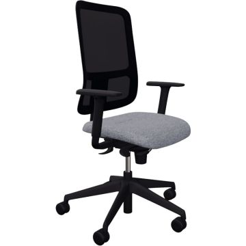 Fauteuil Early Mesh dossier noir/assise gris