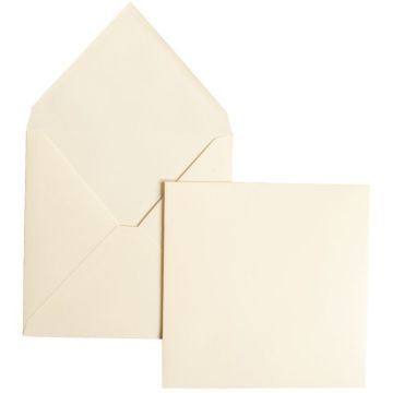 Paquet de 20 enveloppes Pollen Clairefontaine, format 16 x 16 cm, 120 g, ivoire
