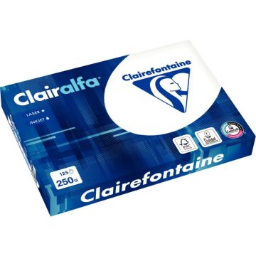 Paquet de 125 feuilles format A4 250g blanc CLAIRALFA